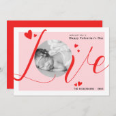 ラヴモダンエレガントハッピーバレンタインデー写真 シーズンカード (正面/裏面)