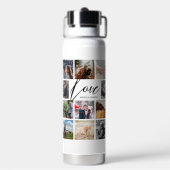 ラヴモダンカスタムフォトコラージュValentineカップル ウォーターボトル (背面)