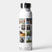ラヴモダンカスタムフォトコラージュValentineカップル ウォーターボトル (左面)