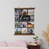 ラヴモダンカスタムフォトコラージュValentineカップル 吊り下げ型タペストリー (寝室)