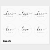 ラヴモダンカリフ結婚式の引き出物クラシックルーン ラウンドシール (シート)