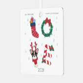 ラヴモダンクリスマスホリデーファミリー メタルオーナメント (正面左)