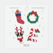 ラヴモダンクリスマスホリデーファミリー メタルオーナメント (正面)