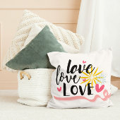 ラヴモダンタイポグラフィバレンタインデー クッション