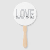 ラヴモダンニューカッコいいヨーシンプルクの都市デザイン ハンドファン (裏面)