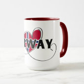 ラヴモダンノルウェー国旗スカンジナビア土産 マグカップ (正面右)