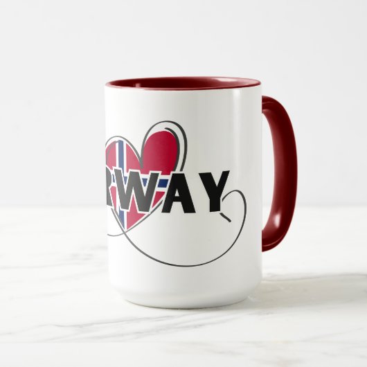 ラヴモダンノルウェー国旗スカンジナビア土産 マグカップ (正面右)