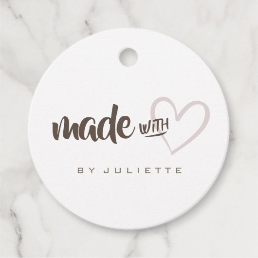 ラヴモダンハートクラフト紙製 フェイバータグ (正面)