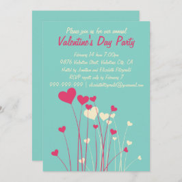 ラヴモダンハートフラワーズヴァレンティネスパーティー 招待状