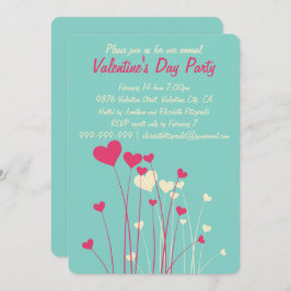 ラヴモダンハートフラワーズヴァレンティネスパーティー 招待状