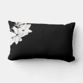 ラヴモダンブラックマグノリアフローラ結婚の形見 ランバークッション (裏面)