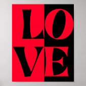 ラヴモダンモノクロブラックアートトレンディースタイリッシュ ポスター (正面)