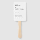 ラヴモダン引用文ブラック&ホワイト結婚ズ ハンドファン (裏面)