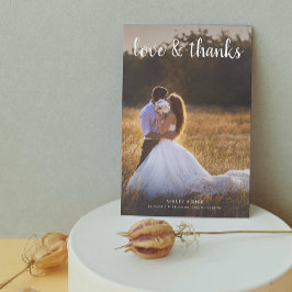 ラヴモダン感謝していと2枚の写真結婚 サンキューカード