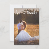 ラヴモダン感謝していと2枚の写真結婚 サンキューカード (正面)