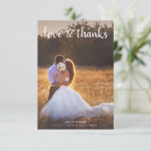 ラヴモダン感謝していと2枚の写真結婚 サンキューカード (スタンド正面)