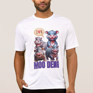 ラヴモーデンタイ有名おもしろいな小さなベビーヒッポ Tシャツ