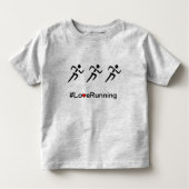 ラヴランニングィーのスローガン トドラーTシャツ (正面)
