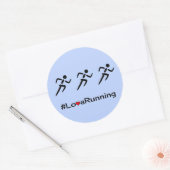ラヴランニングィーのハッシュタグのスローガン青 ラウンドシール (封筒)