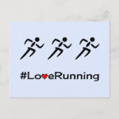 ラヴランニングィーのピクトグラム淡い色のブルー ポストカード (正面)