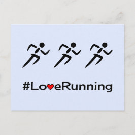 ラヴランニングィーのピクトグラム淡い色のブルー ポストカード