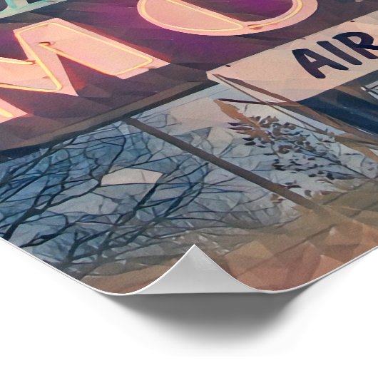 ラヴレス絵画カフェポスターのネオンのサイン ポスター (角)