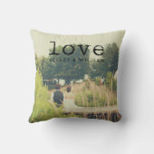 ラヴヴィンテージタイプライターフォントタイポグラフィfor Photo クッション (裏面)