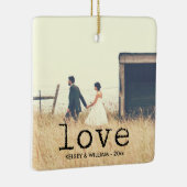 ラヴヴィンテージタイプライターフォントタイポグラフィfor Photo セラミックオーナメント (右)