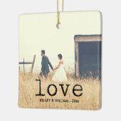 ラヴヴィンテージタイプライターフォントタイポグラフィfor Photo セラミックオーナメント (左)