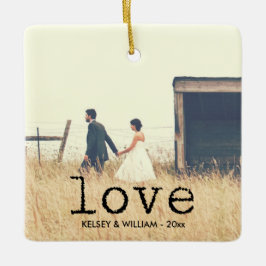 ラヴヴィンテージタイプライターフォントタイポグラフィfor Photo セラミックオーナメント