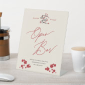 ラヴ中国のレッドさくらんぼ花オープンバー結婚 台座サイン (インサイチュ)