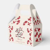 ラヴ中国のレッドさくらんぼ花婚約パーティ フェイバーボックス (裏面サイド)