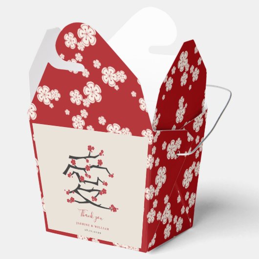 ラヴ中国のレッドさくらんぼ花婚約パーティ フェイバーボックス (オープン)