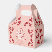 ラヴ中国のレッドさくらんぼ花婚約パーティ フェイバーボックス (裏面サイド)