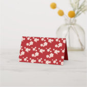 ラヴ中国のレッドさくらんぼ花婚約パーティ プレイスカード (裏面)