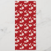 ラヴ中国のレッドさくらんぼ花婚約パーティ メニュー (裏面)