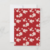 ラヴ中国のレッドさくらんぼ花婚約パーティ 出欠カード (裏面)
