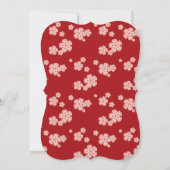 ラヴ中国のレッドさくらんぼ花婚約パーティ 招待状 (裏面)