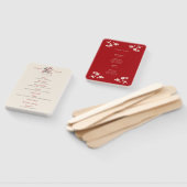 ラヴ中国のレッドさくらんぼ花結婚式 プログラム ハンドファン (組立なし)