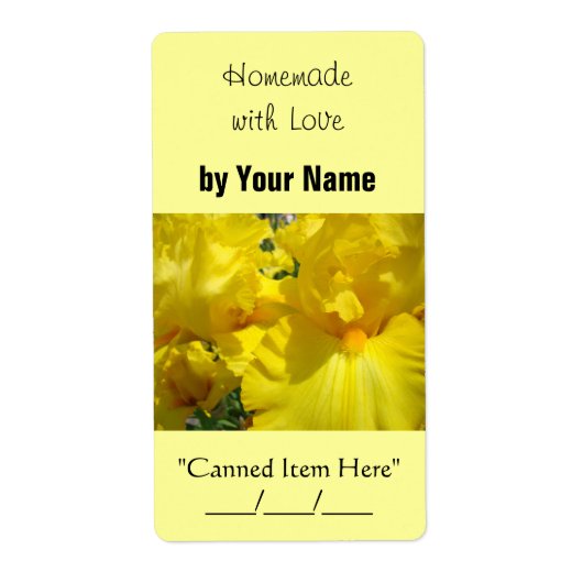 ラヴ付き手作りカスタムキャニング瓶ラベル ラベル (正面)