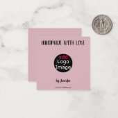 ラヴ付き手作りプロフェッショナルカスタマイズ可能ピンク ノートカード (正面/裏面インサイチュ)