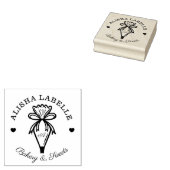 ラヴ付き手作りモノグラムベーカリー配管バッグ ラバースタンプ (押印)