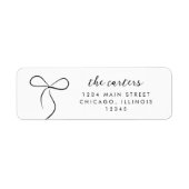 ラヴ包まれたシックなブラックボウ ラベル (正面)