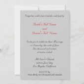 ラヴ幽霊のよく出るァンス結婚式招待状付き道路 招待状 (裏面)