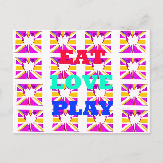 ラヴ感動的ィの食べ最新遊色 ポストカード (正面)