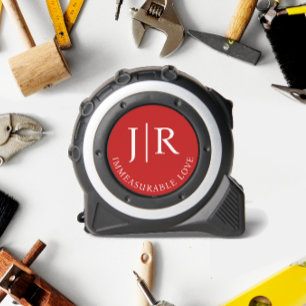 ラヴ感動的イニシャル赤と白モノグラム メジャー