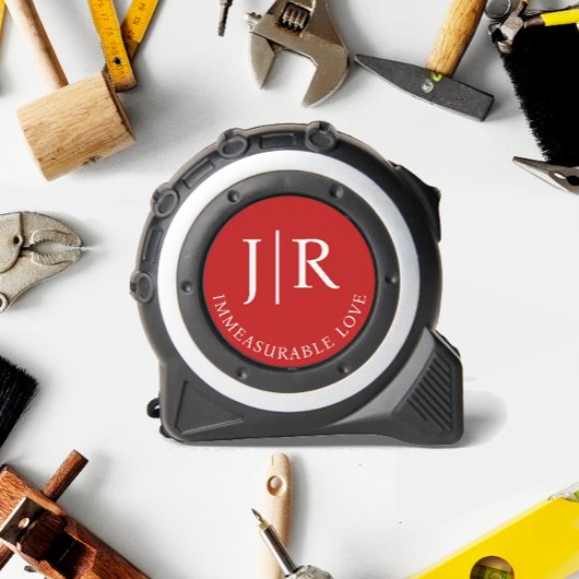 ラヴ感動的イニシャル赤と白モノグラム メジャー