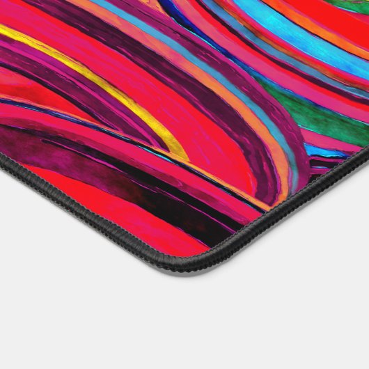 ラヴ感動的引用文水彩ファンキーストライプ デスクマット (コーナー)