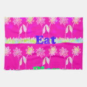 ラヴ感動的食べフラデザイン キッチンタオル (横)