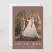 ラヴ感謝していアーチフォトボホさん結婚ありがとう サンキューカード (正面)